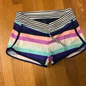 Colorful Striped Girls Swim Bottoms